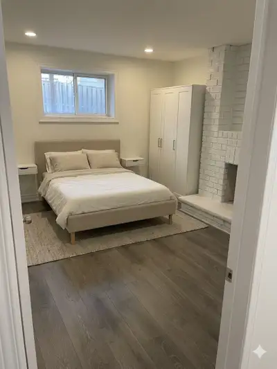 ✅ 1 Fully furnished room available in a spacious walkout basement. ✅ Separate entry with brand-new a...