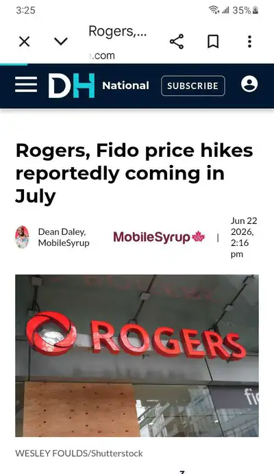 *ROGERS CUSTOMERS DONT PAY PEICE HIKES*, View more