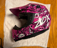 Youth dirt bike helmet with googles zox size y/s 48-49 cm