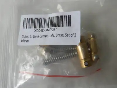 Set of 3 Gotoh In-Tune Compensated Brass Saddles for Telecaster, View more