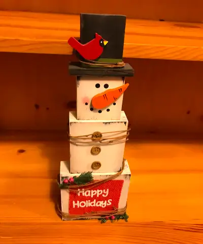 Décoration noël en bois Bonhomme hiver, View more