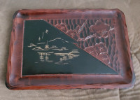 Hand Carved Wood Tray
Vintage - Japanese 