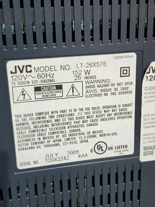 JVC 26" LCD TV in TVs in St. Albert - Image 3