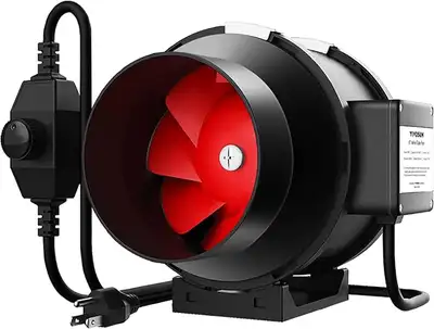 VIVOSUN Ventilation Kit 4 Inch 190 CFM Inline Duct Fan with 4"x 12" Carbon Filter Odor Control Syste...