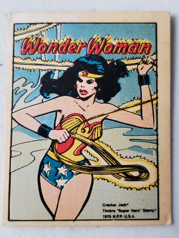 1979 Cracker jack Wonder Woman stamp card dc marvel comics psa in Arts & Collectibles in City of Toronto - Image 2