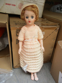 1960s TALL VINYL DOLL GLASSINE EYES $20 IDEAL RELIABLE ? VINTAGE