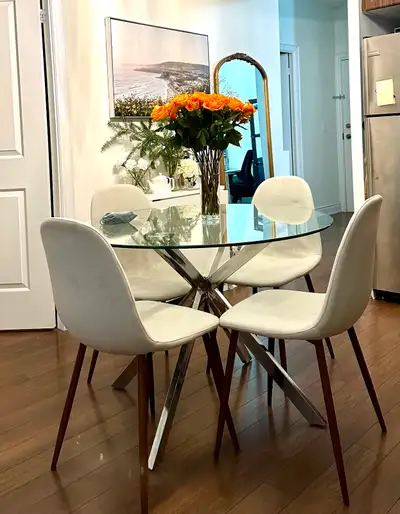 Dining room set, Glass table, View more