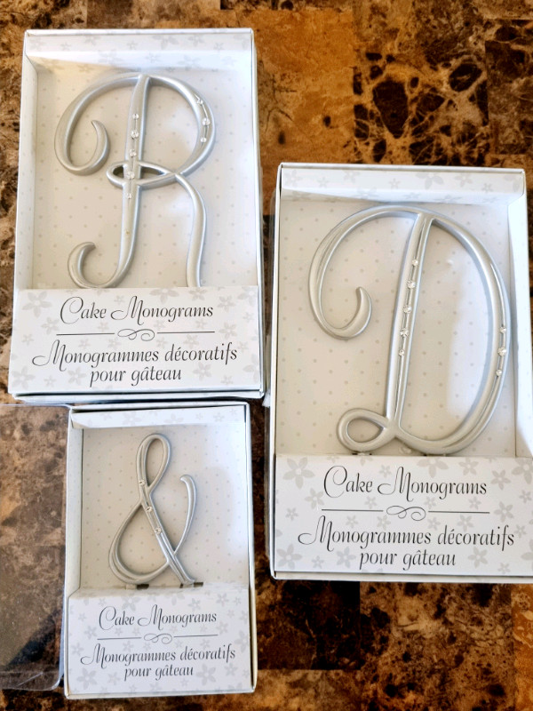 Cake Monogram Toppers "R" , "D" and "Ampersand"  in Other in Nelson