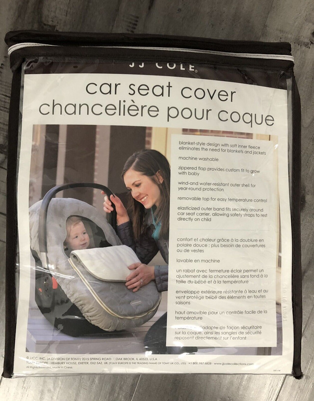 car seat cover chancelière pour coque JJ Cole 15" x 22" dans Poussettes, porte-bébés et sièges d'auto  à Ville de Montréal