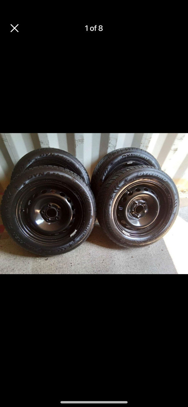 Set of 4 DYNAMO winter tires with rims (195 65 15) pattern (5×11 in Tires & Rims in Oakville / Halton Region - Image 3