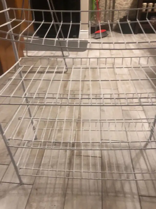 White Wire Shoe Rack $10 in Storage & Organization in St. Albert - Image 4