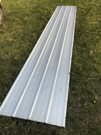 off white metal roofing / siding material (factory calls it white grey) Purchased new last year for...