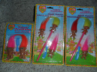 New Trollikins Twins $20 & Pencil toppers, $15/ pkg. Smoke/pet f