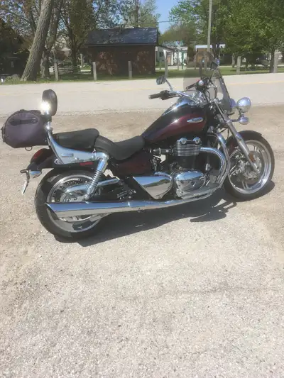 Mint condition. Mustang seat and original. Driver floorboards, engine guards, quick release windshie...