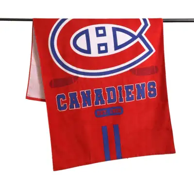 BRAND NEW MONTREAL CANADIAN OVERSIZE BEACH TOWEL + SUN VISOR, View more