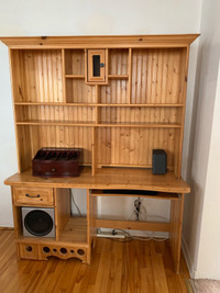 Bureau / étagère en bois 