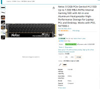 (BRAND-NEW) 512GB PCIe Gen4x4 M.2 SSD NVMe SSD