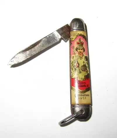 Queen Elizabeth II Coronation 1953  souvenir penknife, View more