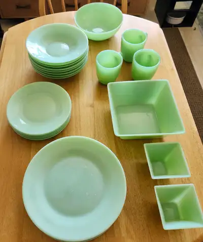 Jadeite Dishes Set, View more