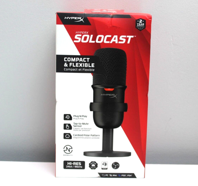 HyperX SoloCast – USB Condenser Gaming Microphone ⎮New-Open Box, View more