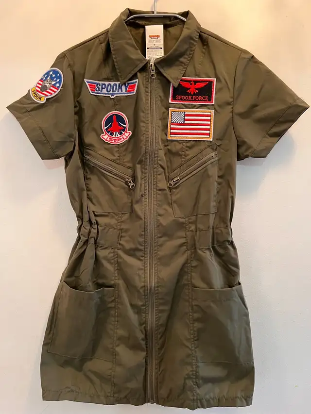 NEW  Top Gun Pilot Spooky Force Costume Dress Small