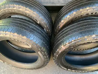 complete set of four Firestone destination LE2 245/60/18 105H all season tires for sale. They are of...