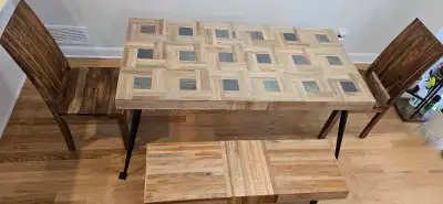 Teak Wood Dining Table Set, View more