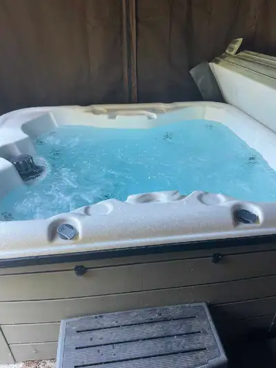 In excellent condition. Extremely well maintained. 13 jets. Purchased from Vintage Hot Tubs in Langf...