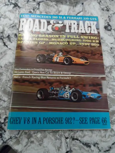 Mercedes 280SL & Ferrari 330 GTS Road test in Road&track, View more