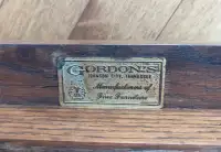 END TABLE, made by Gordon's Furniture, Tennessee.