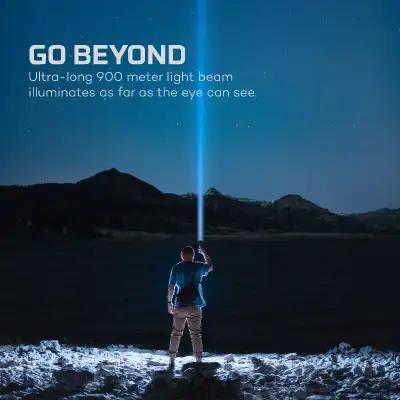 Nebo Luxtreme flashlight, 1/2 mile beam,USB rechargeable., View more