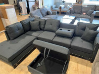 "Versatile &  Elegant: Stylish 6-Seater Fabric Sectional Sofa"