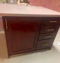 Kitchen island with 3 cabinets