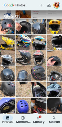 BMX helmets for sale.