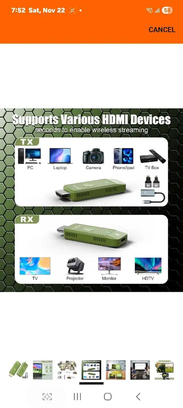 Wireless HDMI Transmitter and Receiver with 4K Adapter Decode, P in Cables & Connectors in Markham / York Region - Image 5
