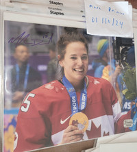 Melodie Daoust signed 8x10 COA and 11x14 photos Canada Hockey