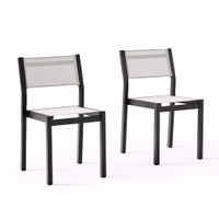 NEW West Elm Portside Aluminum Dining Chairs Set of 2