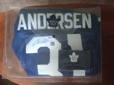 Signed Toronto Maple Leafs #31 Frederik Andersen jersey size 50, View more