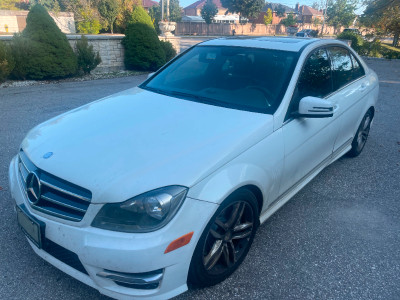 Great Condition 2014 Mercedes C300 White on Black MUST SELL
