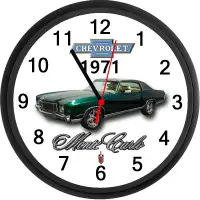 1971 Chevrolet Monte Carlo (Metallic Green) Custom Wall Clock
