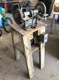 Vintage bench grinder