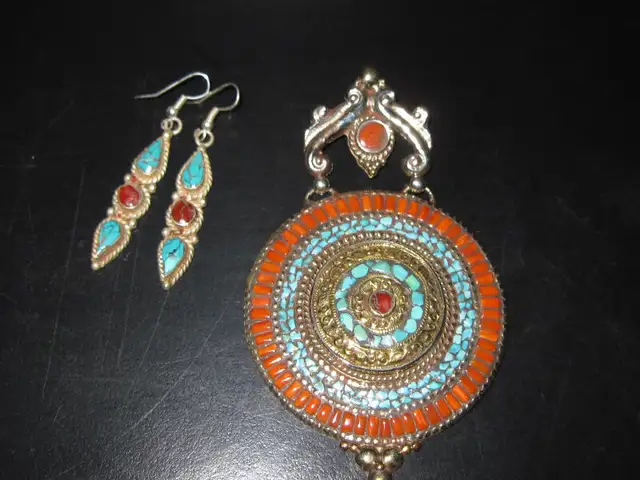 Brand New Turquoise & Coral Sterling Silver*Southwest Collection in Jewellery & Watches in Oakville / Halton Region - Image 6
