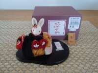 Japanese kimono Ornamental rabbit doll with music chime