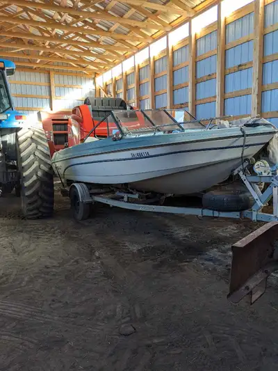 Had this boat for a few years took it out a few time runs good has a fish finder and is capable pull...