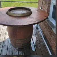 Whisky barrel table