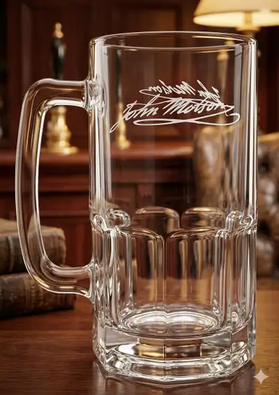 48 Gros bock de bière signé John Molson, View more