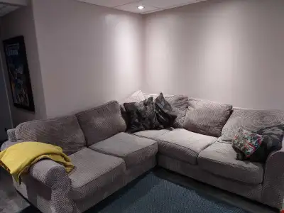 Selling a gently used sectional couch. It's brown in color. Cushions are fully detachable. It is 120...