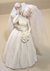 RUSS Berrie & Co. Bride & Groom Figurine Porcelain Cake Topper