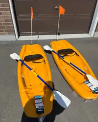 SOLO KAYAK - Pelican Kids Kayak with Paddle,  Flag & Backrest