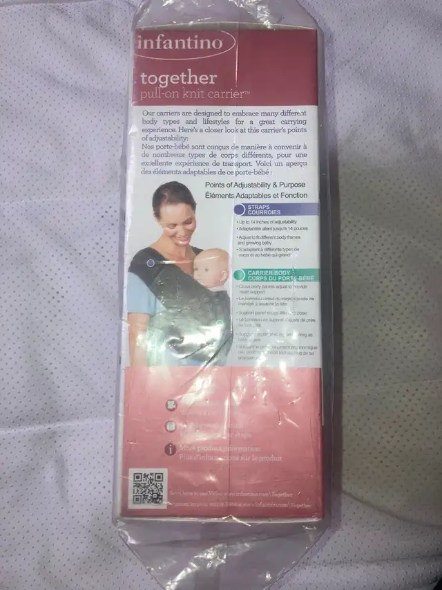 Infantino-Together pull- on knit carrier- baby carrier 8-25lbs in Strollers, Carriers & Car Seats in Brantford - Image 6